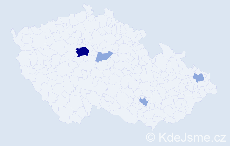 Jméno: 'Miša', počet výskytů 9 v celé ČR