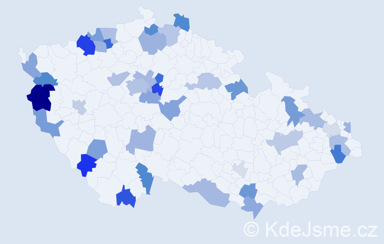 Jméno: 'Antonina', počet výskytů 51 v celé ČR