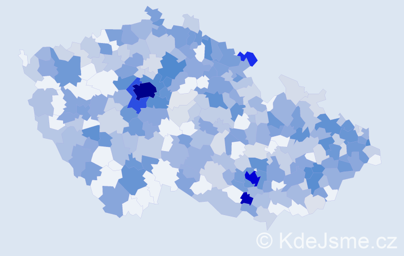 Jméno: 'Hugo', počet výskytů 1038 v celé ČR