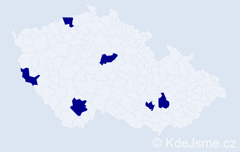 Jméno: 'Davida', počet výskytů 6 v celé ČR
