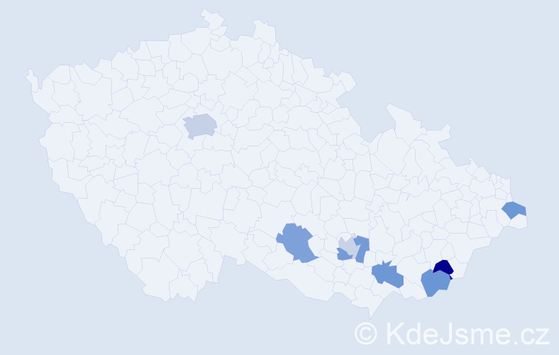Jméno: 'Tabita', počet výskytů 10 v celé ČR