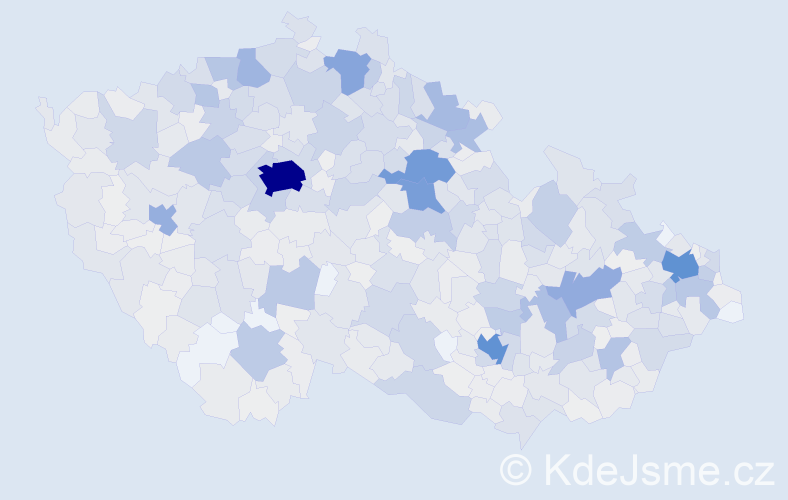 Jméno: 'Danuška', počet výskytů 2157 v celé ČR