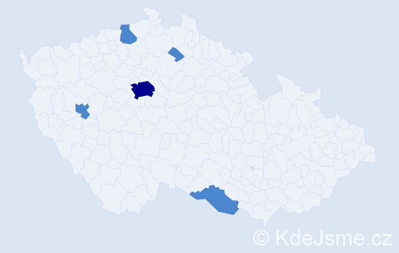 Jméno: 'Thanh Mai', počet výskytů 7 v celé ČR