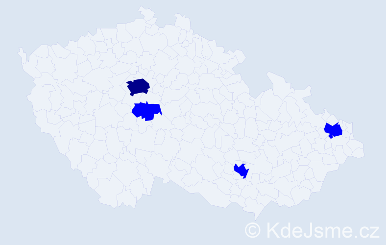 Jméno: 'Khadija', počet výskytů 5 v celé ČR