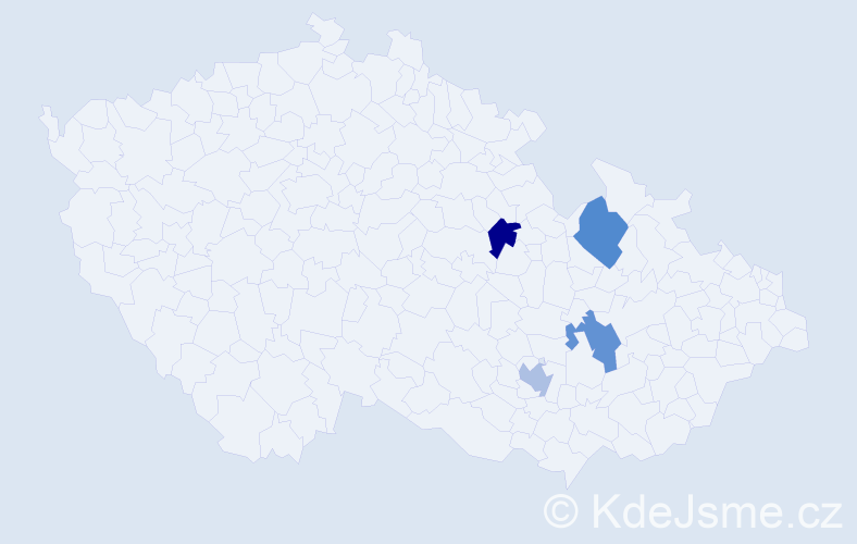 Jméno: 'Tobias Jan', počet výskytů 4 v celé ČR