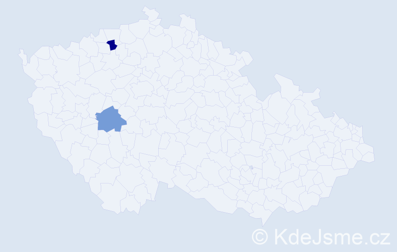 Jméno: 'Hongzhen', počet výskytů 2 v celé ČR