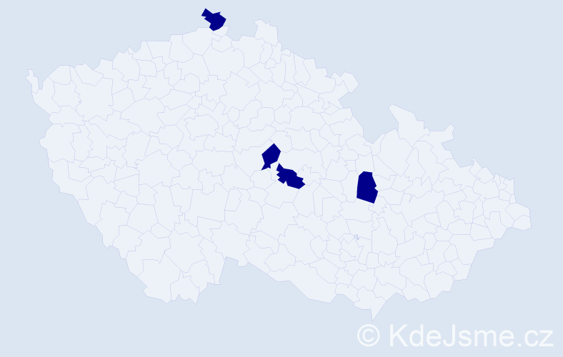 Jméno: 'Adélka', počet výskytů 4 v celé ČR