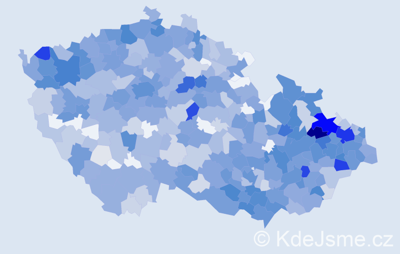 Jméno: 'Bedřiška', počet výskytů 1636 v celé ČR