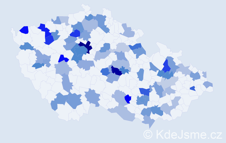 Jméno: 'Lily', počet výskytů 134 v celé ČR