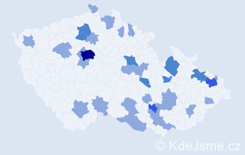 Jméno: 'Blahomír', počet výskytů 49 v celé ČR