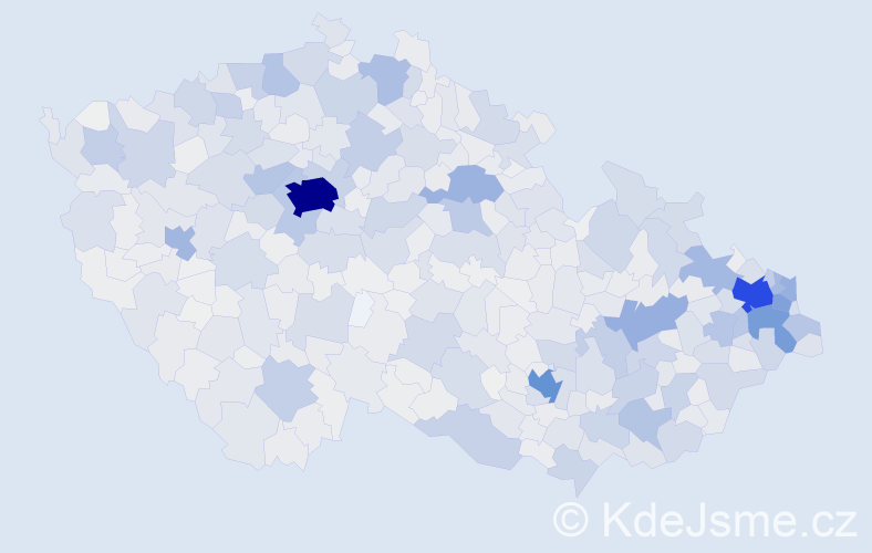 Jméno: 'Taťána', počet výskytů 4904 v celé ČR