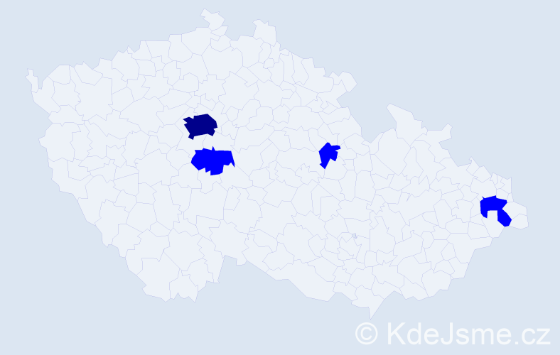 Jméno: 'Michael Thomas', počet výskytů 5 v celé ČR