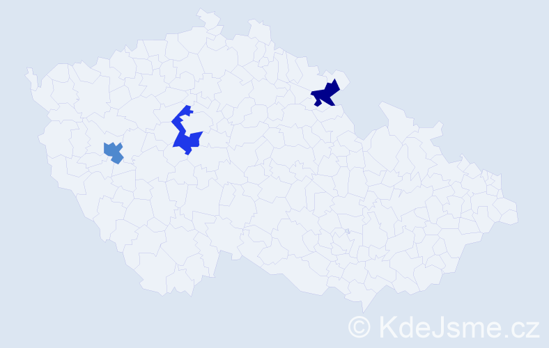 Jméno: 'Ofelya', počet výskytů 3 v celé ČR
