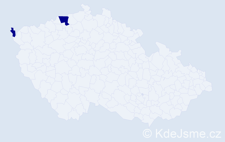 Jméno: 'Sarah Nikol', počet výskytů 2 v celé ČR