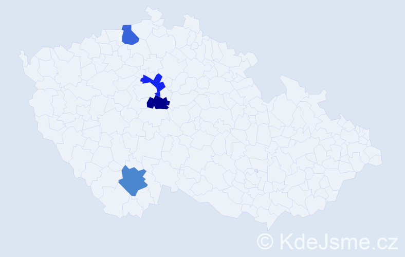 Jméno: 'Nurija', počet výskytů 4 v celé ČR