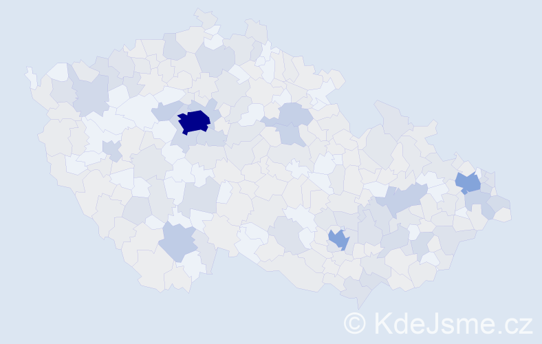 Jméno: 'Tatiana', počet výskytů 770 v celé ČR