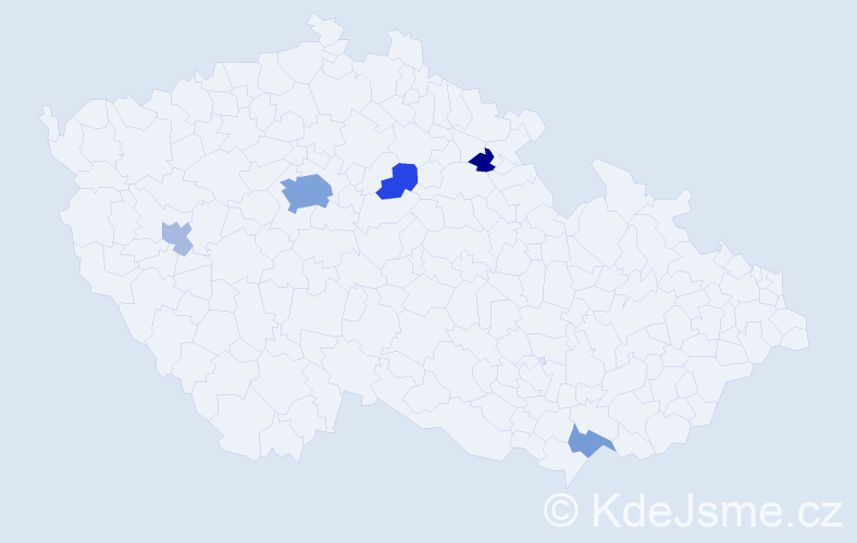 Jméno: 'Zafar', počet výskytů 13 v celé ČR