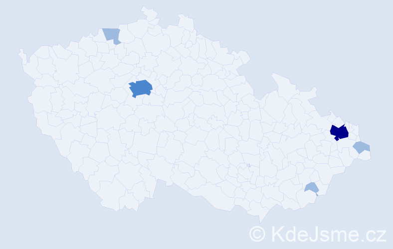 Jméno: 'Dominik Michael', počet výskytů 9 v celé ČR