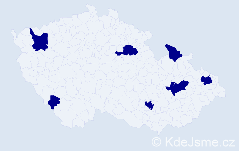 Jméno: 'Minh Huyen', počet výskytů 7 v celé ČR