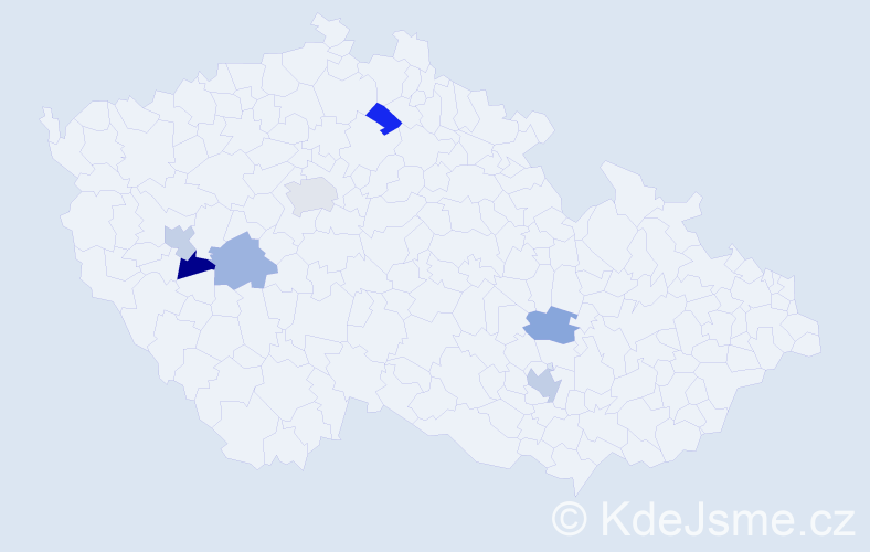 Jméno: 'Fanny', počet výskytů 9 v celé ČR
