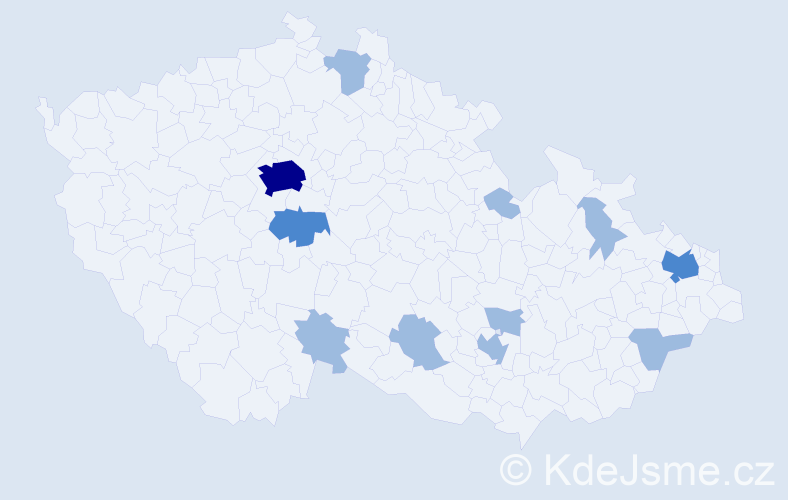 Jméno: 'Silvano', počet výskytů 16 v celé ČR