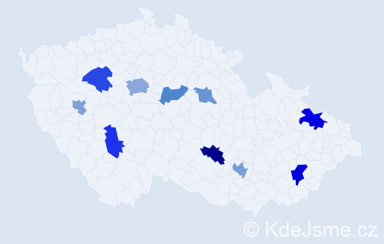 Jméno: 'Manon', počet výskytů 16 v celé ČR