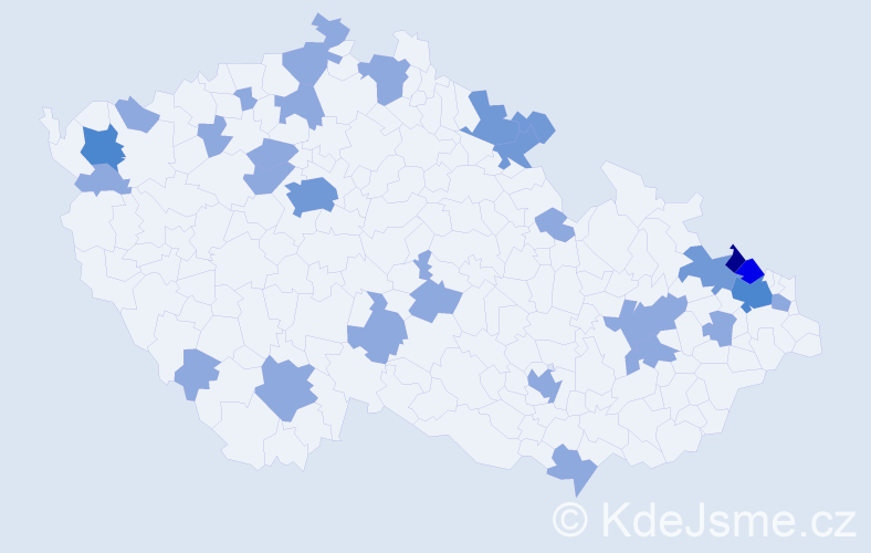 Jméno: 'Adelheid', počet výskytů 48 v celé ČR