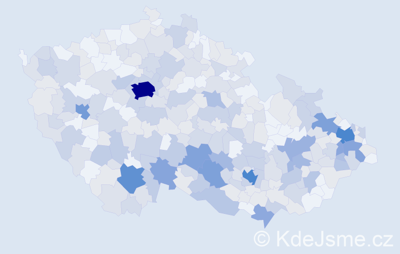 Jméno: 'Bohumíra', počet výskytů 606 v celé ČR