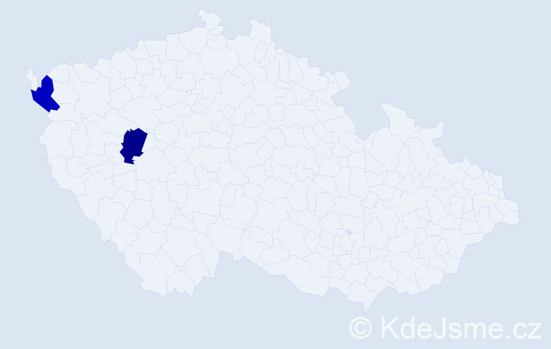 Jméno: 'Šimon Jáchym', počet výskytů 2 v celé ČR
