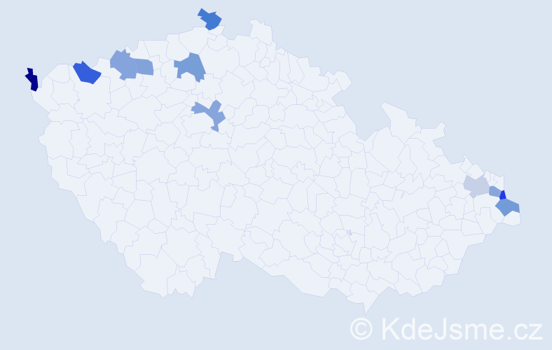 Jméno: 'Ignac', počet výskytů 11 v celé ČR