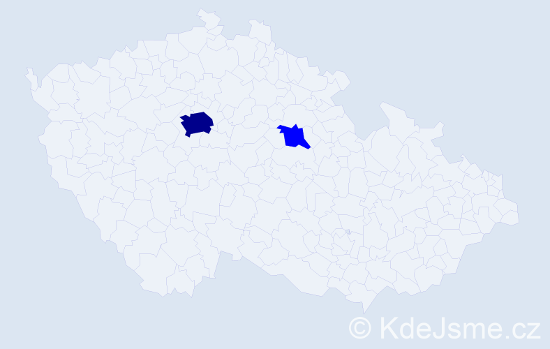 Jméno: 'Kenneth John', počet výskytů 3 v celé ČR