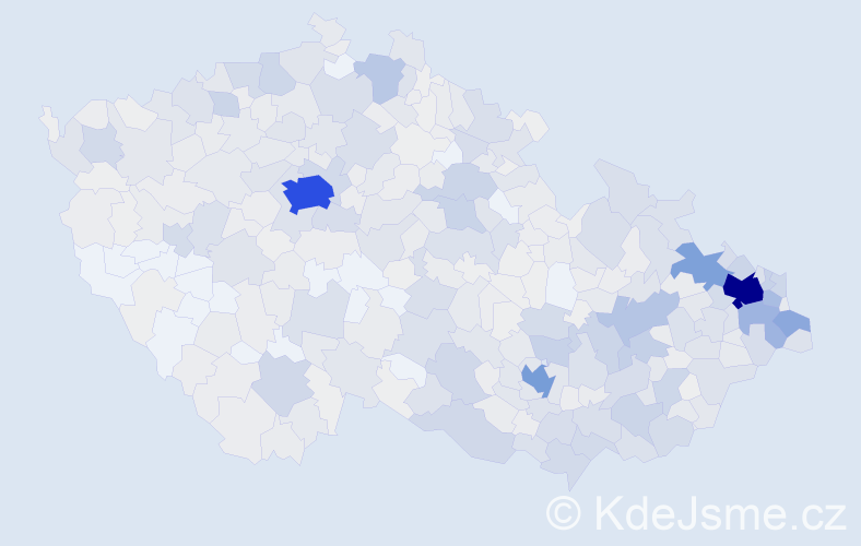 Jméno: 'Táňa', počet výskytů 1694 v celé ČR