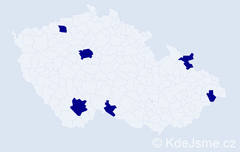 Jméno: 'Martin Michal', počet výskytů 6 v celé ČR
