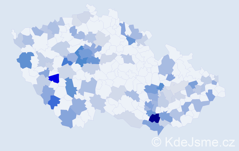 Jméno: 'Vavřinec', počet výskytů 183 v celé ČR