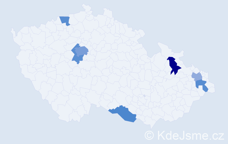 Jméno: 'Maximus', počet výskytů 11 v celé ČR