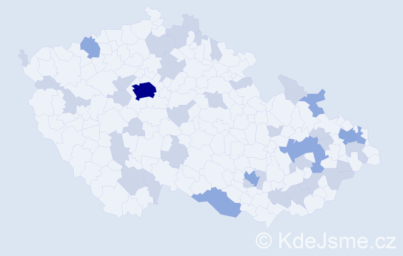 Jméno: 'Livie', počet výskytů 68 v celé ČR