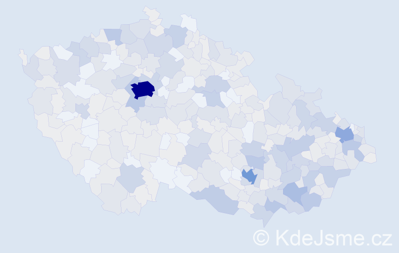 Jméno: 'Emílie', počet výskytů 1023 v celé ČR