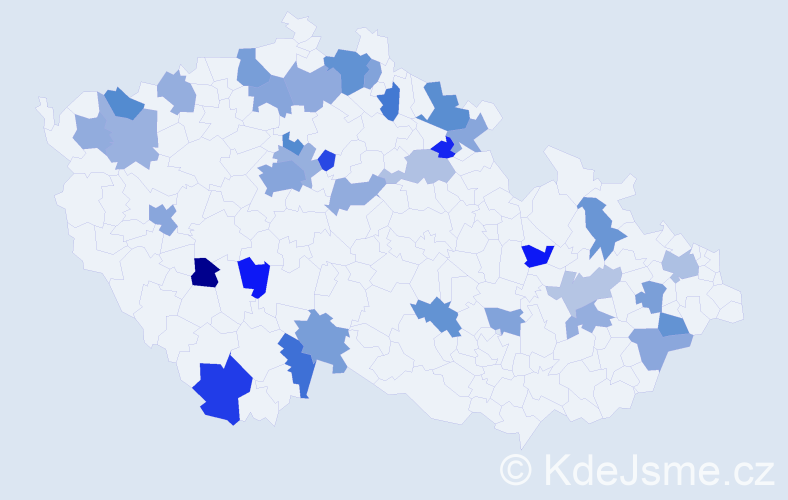 Jméno: 'Helenka', počet výskytů 52 v celé ČR