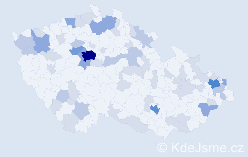 Jméno: 'Brian', počet výskytů 131 v celé ČR
