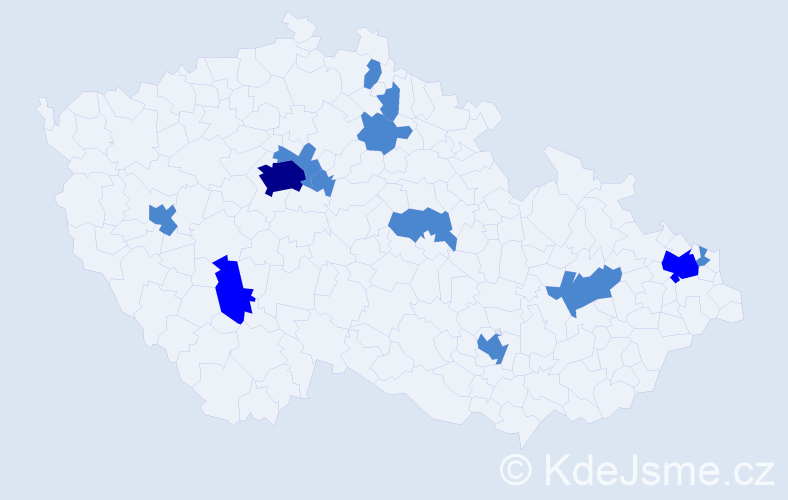 Jméno: 'Aleška', počet výskytů 17 v celé ČR