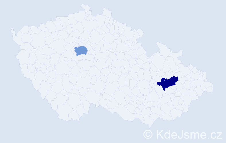 Jméno: 'Ema Lucie', počet výskytů 3 v celé ČR