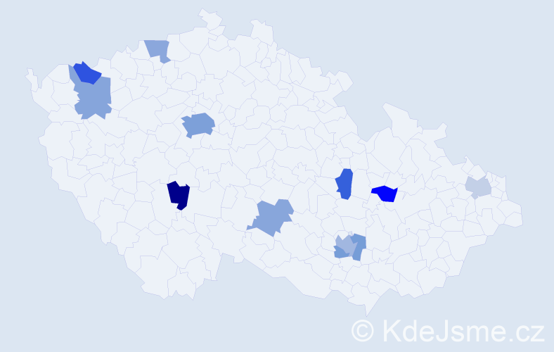 Jméno: 'Adel', počet výskytů 21 v celé ČR
