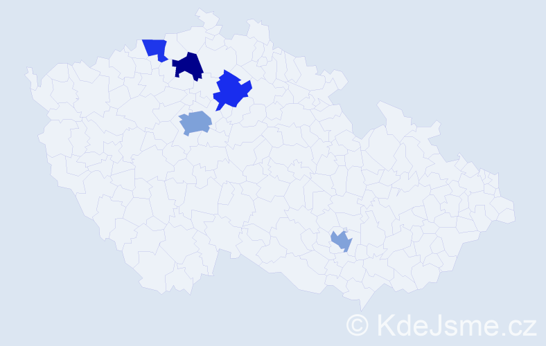 Jméno: 'Ihsan', počet výskytů 7 v celé ČR
