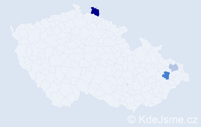 Jméno: 'Navid', počet výskytů 3 v celé ČR