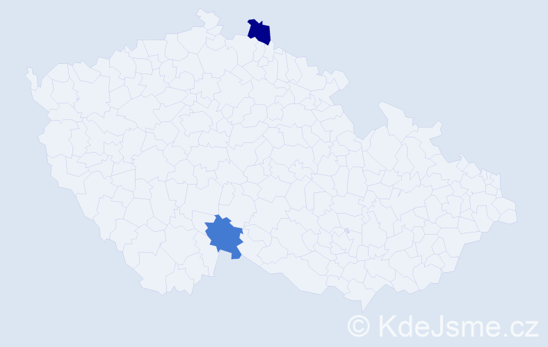 Jméno: 'Milan Patrik', počet výskytů 2 v celé ČR