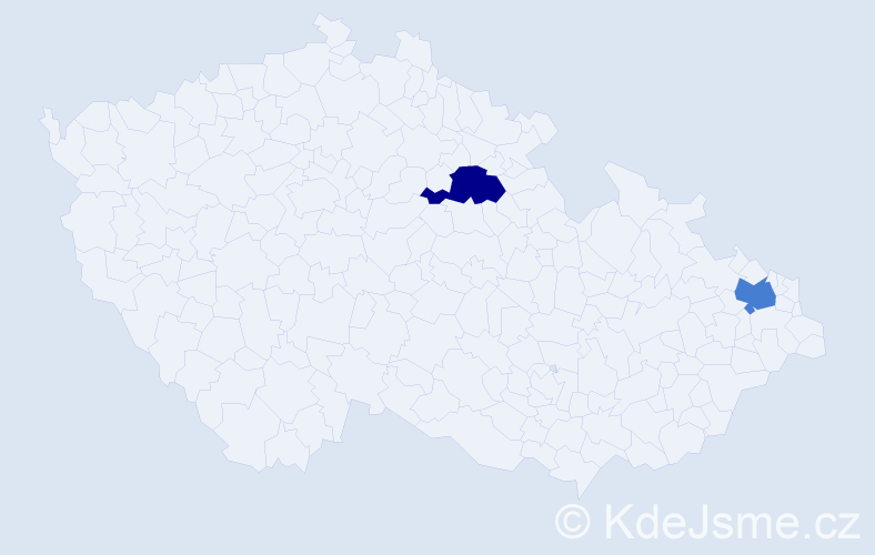 Jméno: 'Araňka', počet výskytů 2 v celé ČR