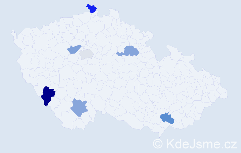 Jméno: 'Stella Anna', počet výskytů 7 v celé ČR