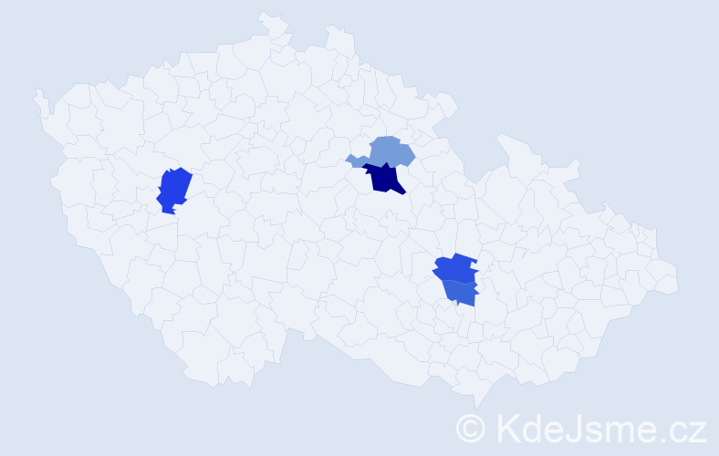 Jméno: 'Urtnasan', počet výskytů 7 v celé ČR
