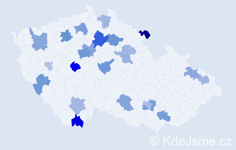 Jméno: 'Marie-Anna', počet výskytů 39 v celé ČR