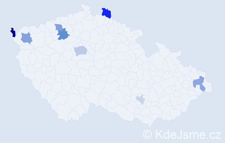 Jméno: 'Christiane', počet výskytů 12 v celé ČR